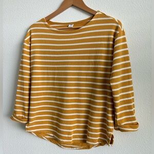 Old Navy Women’s size XS mustard striped long sleeve top